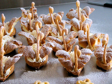 Cream Puff Swans